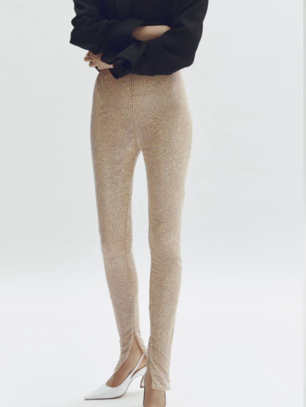Stella cCartney H&M Embellished Lace Leggings size Med NWT